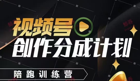 视频号创作分成计划陪跑训练营，手把手教会你如何制作视频，细水长流型项目-极客网创