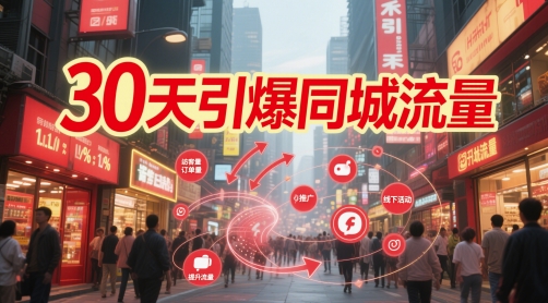 30天引爆同城流量：团购篇 认知篇 流量篇 来客篇 达人篇 老板人设IP篇 投流篇-极客网创