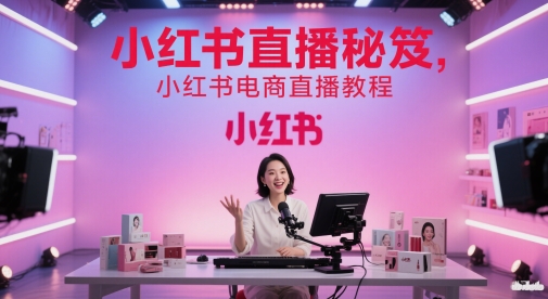 小红书直播秘笈，小红书电商直播教程-极客网创