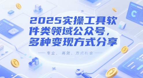 2025实操工具软件类领域公众号，多种变现方式分享-极客网创