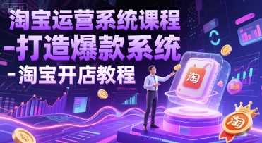 淘宝运营系统课程-打造爆款系统-淘宝开店教程-极客网创