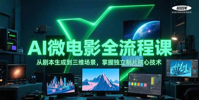 AI微电影全流程课，从剧本生成到三维场景，掌握独立制片核心技术-极客网创