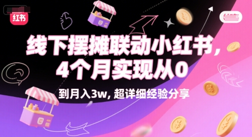 线下摆摊联动小红书，4 个月实现从 0 到月入3w，超详细经验分享-极客网创