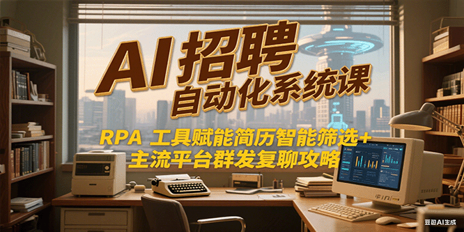 AI招聘自动化系统课，RPA工具赋能简历智能筛选+主流平台群发复聊全攻略-极客网创