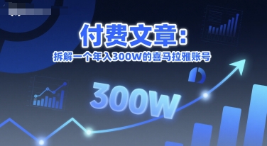 付费文章：拆解一个年入300W的喜马拉雅账号-极客网创