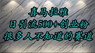 喜马拉雅，小而精的流量赛道，日进500+精准创业粉-极客网创