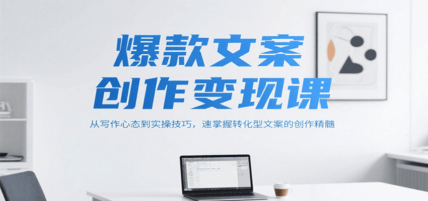 爆款文案创作变现课，从写作心态到实操技巧，速掌握转化型文案的创作精髓-极客网创