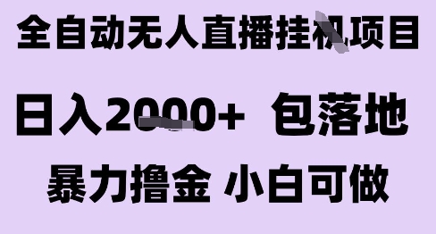 最新全自动抖音无人直播挂G项目，日入2k+ 包落地暴力撸金，小白可做【揭秘】-极客网创