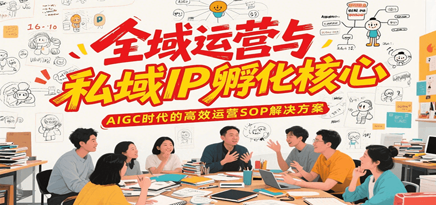 全域运营与私域IP孵化核心，AIGC时代的高效运营SOP解决方案-极客网创