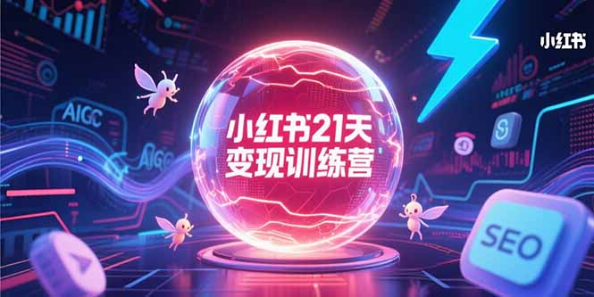 小红书21天变现训练营，AIGC工具高效应用，SEO优化核心技巧-极客网创