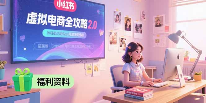 虚拟电商全攻略2.0，开店选品实操流程，账号定位、货源发布、笔记发布技巧-极客网创