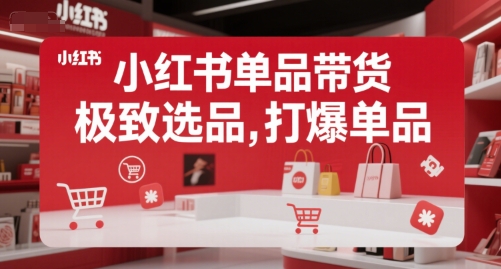 小红书单品带货，极致选品，打爆单品(更新)-极客网创