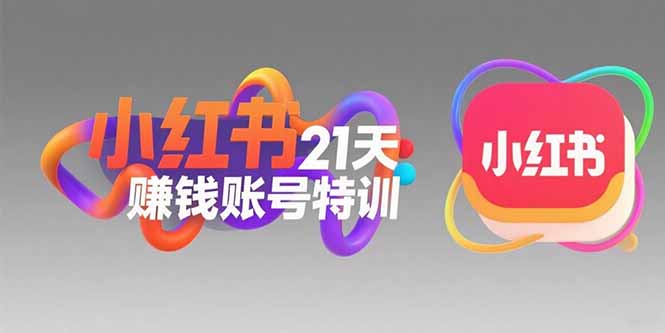 小红书21天赚钱账号特训：黄金定位技巧，高转粉文案创作，科学引流策略-极客网创