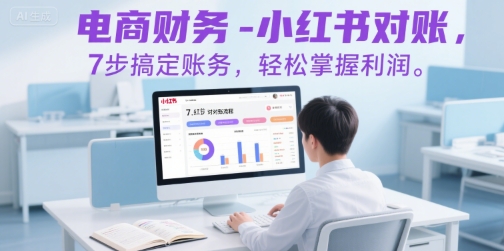 电商财务-小红书对账，7步搞定账务，轻松掌握利润-极客网创