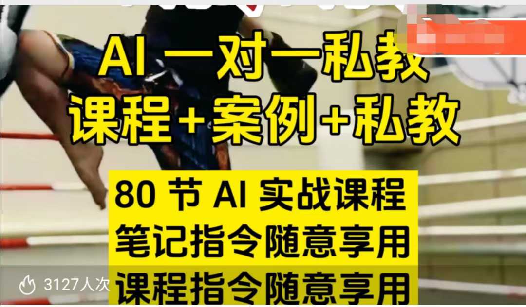 AI指令实战课，课程+案例，80节AI实战课程，笔记指令随意享用，课程指令随意享用(更新7月)-极客网创