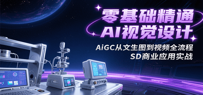 零基础精通AI视觉设计，AiGC从文生图到视频全流程，SD商业应用实战-极客网创