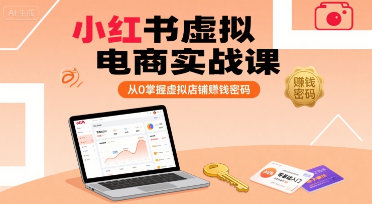 小红书虚拟电商实战课，从0掌握虚拟店铺賺钱密码-极客网创