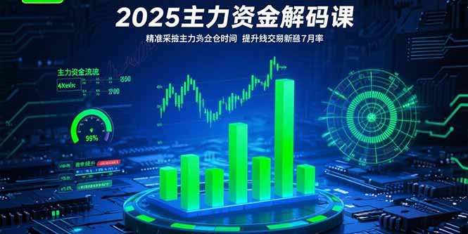 2025主力资金解码课：精准捕捉主力建仓时机，提升短线交易胜率(更新7月-极客网创