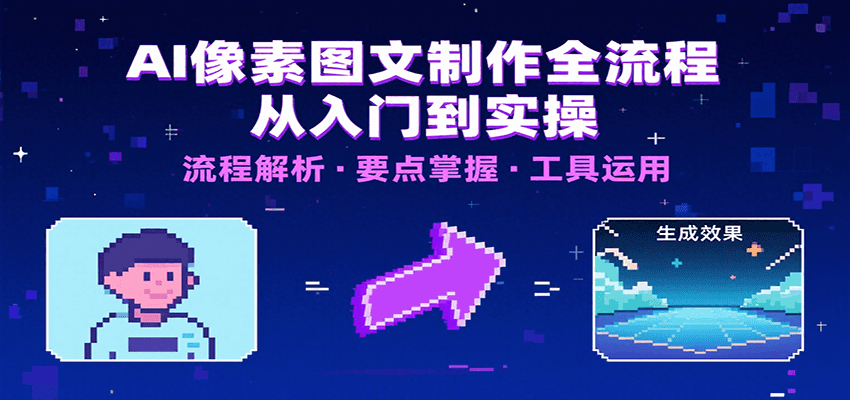 AI像素图文制作全流程：内容要点、文案选择及所用工具，助你快速入局-极客网创