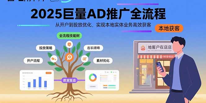 2025巨量AD推广全流程，从开户到投放优化，实现本地实体业务高效获客-极客网创