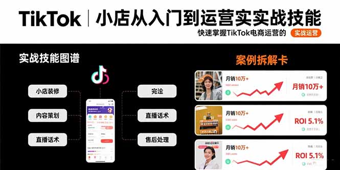 TikTok小店从入门到运营实战技能：快速掌握TikTok电商运营的完整方法论-极客网创