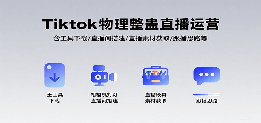 Tiktok物理整蛊直播运营，包含工具下载/直播间搭建/直播素材获取/跟播思路等-极客网创