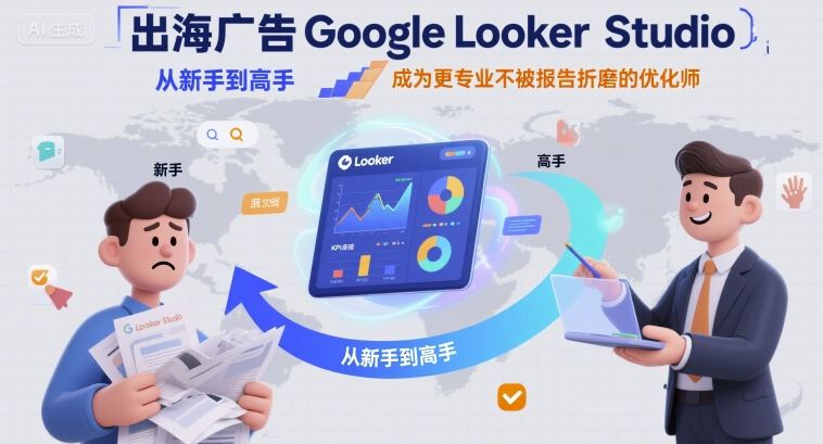 出海广告Google Looker Studio从新手到高手，成为更专业不被报告折磨的优化师-极客网创