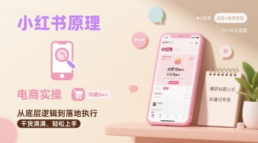 小红书原理以及详细实操流程，小红书电商教程-极客网创