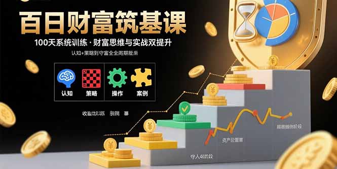 百日财富筑基课：认知+策略+实操+案例拆解  实现从创富到守富全周期能力-极客网创