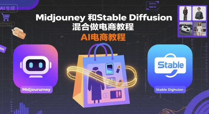 Midjourney和Stable Diffusion混合做电商教程-ai电商教程-极客网创