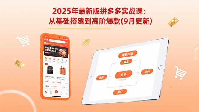 2025年最新版拼多多实战课：从基础搭建到高阶爆款(9月更新-极客网创