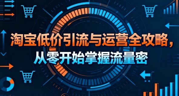 淘宝低价引流与运营全攻略，从零开始掌握流量密码-极客网创