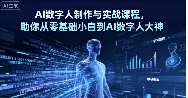 AI数字人制作与实战课程，助你从零基础小白到AI数字人大神-极客网创