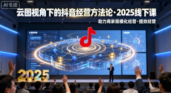 云图视角下的抖音经营方法论,2025线下课,助力商家规模化经营,提效经营(录音+字幕)-极客网创