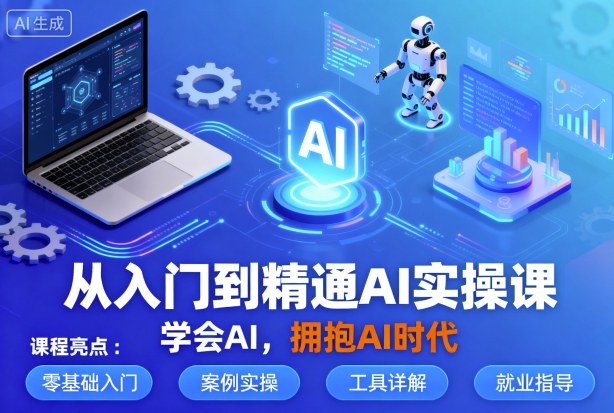 从入门到精通AI实操课，学会AI，拥抱AI时代-极客网创