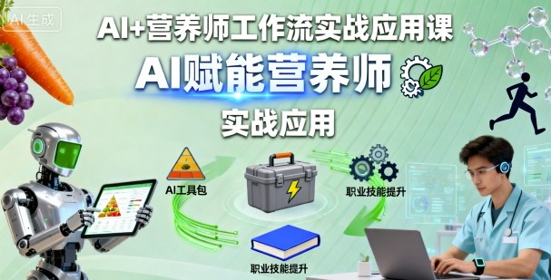 AI+营养师工作流实战应用课，AI赋能营养师-极客网创
