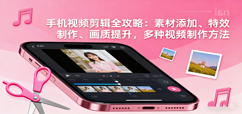 手机视频剪辑全攻略：素材添加、特效制作、画质提升，多种视频制作方法-极客网创