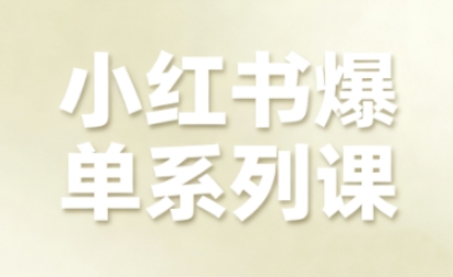 小红书爆单系列课，聚焦小红书电商全链路增长-极客网创