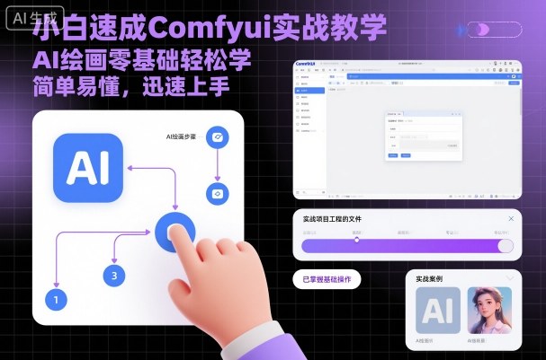 小白速成Comfyui实战教学，AI绘画零基础轻松学，简单易懂，迅速上手-极客网创