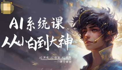 AI系统课程，从小白到大神系统学AI，AI声音-AI绘画-AI视频一门课全掌握-极客网创