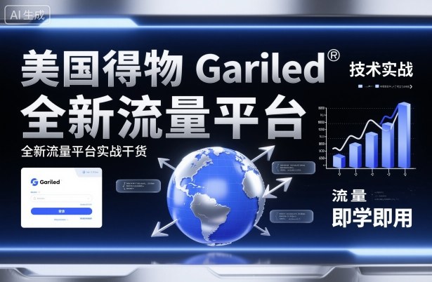 美国得物Gariled技术实战，全新流量平台​实战干货，即学即用-极客网创