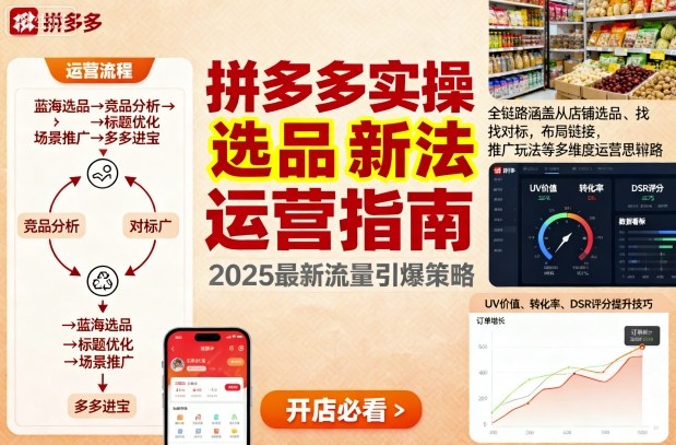 王校长9月12拼多多实操新玩法，全链路涵盖从店铺选品、找对标，布局链接，推广玩法等多维度运营思路(更新)-极客网创