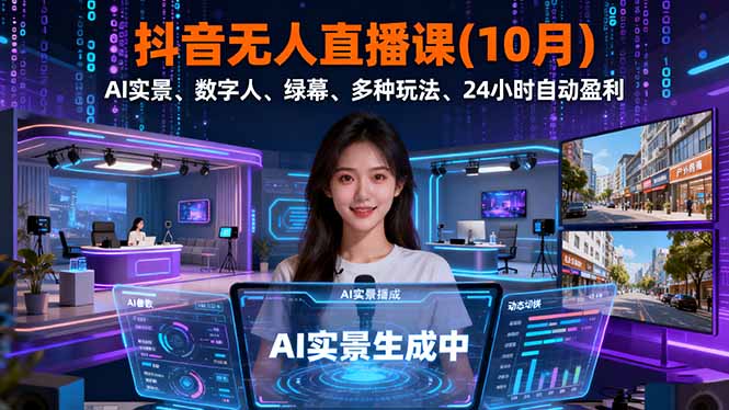 抖音无人直播课(10月-极客网创