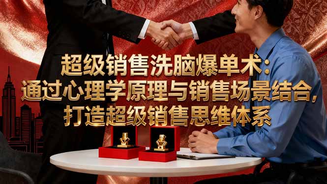 超级销售洗脑爆单术：通过心理学原理与销售场景结合,打造超级销售思维体系-极客网创