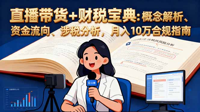 直播带货+财税宝典：概念解析、资金流向、涉税分析，月入10万合规指南-极客网创