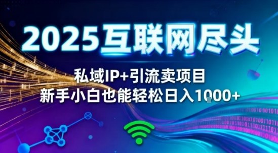 2025网创尽头王炸项目！私域IP+精准引流，新手小白在家躺賺日入1k，零经验也能上手【揭秘】-极客网创