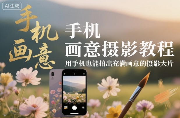 手机画意摄影教程，用手机也能拍出充满画意的摄影大片-极客网创