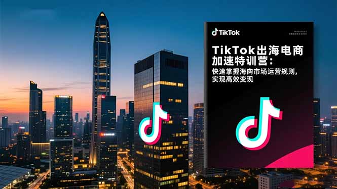 TikTok出海电商加速特训营：快速掌握海外市场运营规则，实现高效变现-极客网创