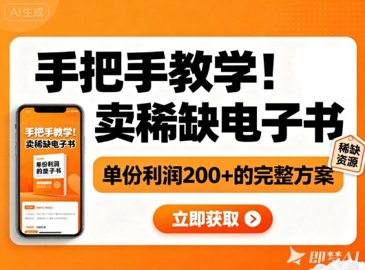 手把手教学！在小红书卖稀缺电子书，单份利润2张+的完整方案-极客网创