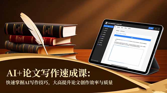 AI+论文写作速成课：快速掌握AI写作技巧，大幅提升论文创作效率与质量-极客网创